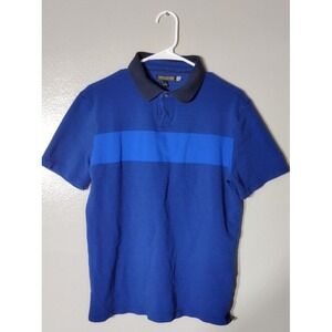 Banana Republic Luxury Touch Performance Mens Polo Size Large Blue Pattern